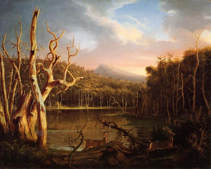 Thomas Cole Lake with Dead Trees France oil painting art